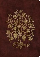 Esv Single Column Journaling Bible, Large Print (trutone, Burgundy, Grapevine Design)