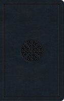 Esv Large Print Value Thinline Bible (trutone, Navy, Mosaic Cross Design)