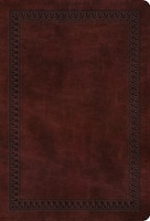 Esv Large Print Compact Bible (trutone, Mahogany, Border Design)