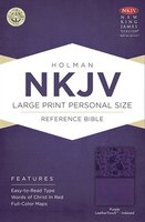 Nkjv Large Print Personal Size Reference Bible, Purple Leathertouch Indexed