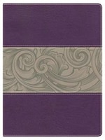 HOLMAN STUDY BIBLE: NKJV EDITION, EGGPLANT/TAN LEATHERTOUCH INDEXED