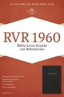 RVR 1960 BIBLIA LETRA GRANDE CON REFERENCIAS, NEGRO IMITACION PIEL