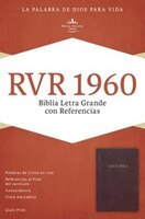 RVR 1960 BIBLIA LETRA GRANDE CON REFERENCIAS, BORGONA IMITACION PIEL