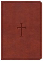CSB LARGE PRINT COMPACT REFERENCE BIBLE, BROWN LEATHERTOUCH