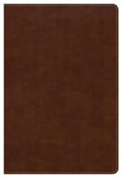 Csb Large Print Ultrathin Reference Bible, British Tan Leathertouch, Black Letter Edition