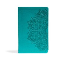 CSB LARGE PRINT PERSONAL SIZE REFERENCE BIBLE, TEAL LEATHERTOUCH