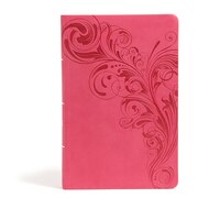 CSB LARGE PRINT PERSONAL SIZE REFERENCE BIBLE, PINK LEATHERTOUCH
