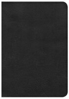 CSB LARGE PRINT COMPACT REFERENCE BIBLE, BLACK LEATHERTOUCH