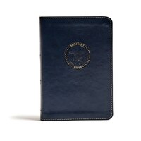 Csb Military Bible, Navy Blue Leathertouch