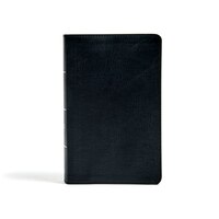 Csb Single-column Personal Size Bible, Black Leathertouch