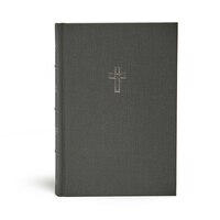 CSB Large Print Ultrathin Reference Bible, Charcoal Cloth-Over- Board, Black Letter ED