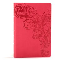 Kjv Large Print Personal Size Reference Bible, Pink Leathertouch