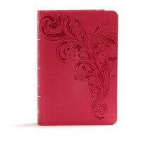 Kjv Large Print Compact Reference Bible, Pink Leathertouch