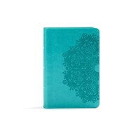 Kjv Large Print Compact Reference Bible, Teal Leathertouch