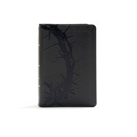 Kjv Large Print Compact Reference Bible, Charcoal Leathertouch