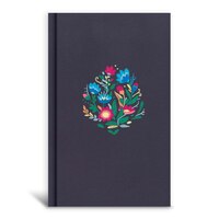 Csb Personal Size Bible, Navy Floral Embroidered Cloth Over Board