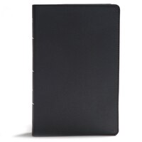Kjv Giant Print Reference Bible, Black Genuine Leather