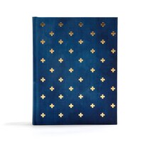 Csb Notetaking Bible, Navy/cross Cloth-over-board