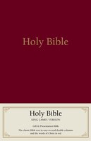 KJV Gift Bible Burgundy