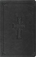Esv Thinline Bible (trutone, Charcoal, Celtic Cross Design): Leather Trutone - Charcoal - Cross Design