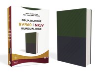 Biblia Bilingue Reina Valera 1960 / Nkjv, Leathersoft, Azul Y Verde / Spanish Bilingual Bible Reina Valera 1960 / Nkjv, Leathersof