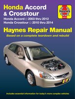 Honda Accord (03-12) &amp; Crosstour (10-14) Haynes Repair Manual