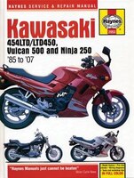 Kawasaki EN450 (454LTD/LTD450) (85-90), EN500/Vulcan 500 (90-07), &amp; EX250/Ninja 250 (86-07) Haynes Repair Manual