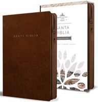 Biblia Reina Valera 1960 Letra Grande. Símil Piel Canela, Cremallera, Tamaño Manual / Spanish Bible Rvr 1960. Handy Size, Large Pr
