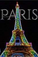 Paris Eiffel Tower Neon Blank Creative Journal Sir Michael Designer Edition