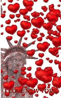Statue Of Liberty  I Love New York Red Hearts Glitter Blank Creative Valentine's Journal