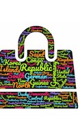 World Countries Suitcase Themed Creative Blank Journal