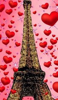 Paris  Eiffel Tower Glitter Glitter   Red Hearts  Creative Blank Journal Sir Michael Designer Edition