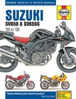 Suzuki SV650, SV650S, SV650SA &amp; SV650A (99-08) Haynes Repair Manual