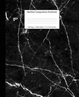 Marbled Composition Notebook: Black Marble Paper Wide Ruled Notebook/journal Paper