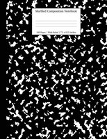 Marbled Composition Notebook: Black Marble Wide Ruled Paper Hardcover Subject Book