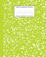 Marble Composition Notebook College Ruled: Green Marble Notebooks, School Supplies, Notebooks For School