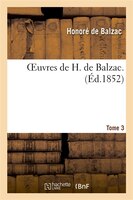 Oeuvres de H. de Balzac. Tome 3