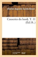 Causeries Du Lundi. T. 11