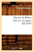 Honore de Balzac (Ed. REV. Et Augm.) (Ed.1859)