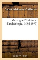 Melanges D'Histoire Et D'Archeologie. I (Ed.1897)