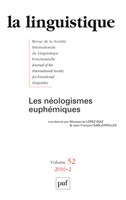 Revue linguistique, v. 52, no 02: Néologismes euphémiques (Les)