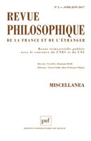 Revue philosophique 2017, no 02: Miscellanea (Pardon, Nietzsche, Heidegger, Mattéi)