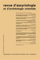Revue d'assyriologie, v. 112