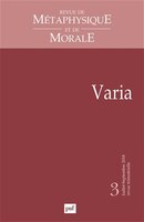 Revue de métaphysique et de morale 2018, no 03