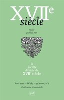 Revue XVIIe siècle, no 287: Varia