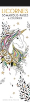 50 marque-pages a colorier - licornes