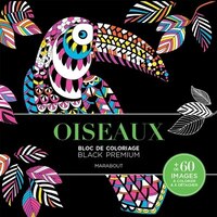 Bloc Black Premium: Oiseaux : bloc de coloriage