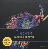Paons -cartes a gratter