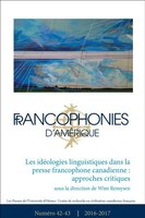 Francophonies d'Amérique 42-43