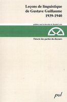 Leçons de linguistique de Gustave Guillaume 1939-1940